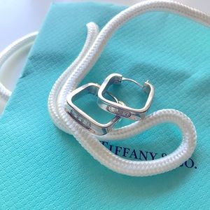 Tiffany & Co 1837 Square Hoop Earrings